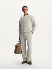 Толстовка Henley меланж