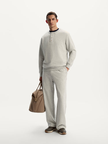 Толстовка Henley меланж
