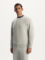Толстовка Henley меланж