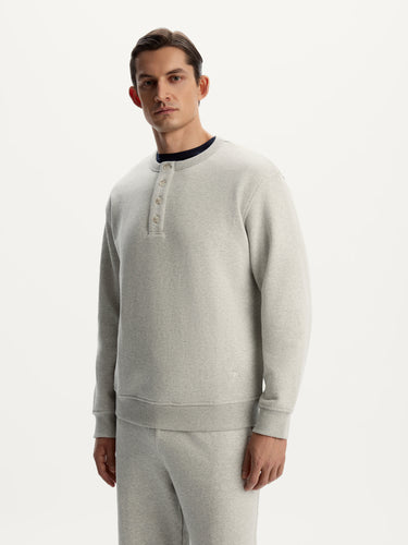 Толстовка Henley меланж