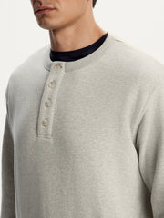 Толстовка Henley меланж