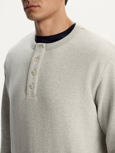 Толстовка Henley меланж