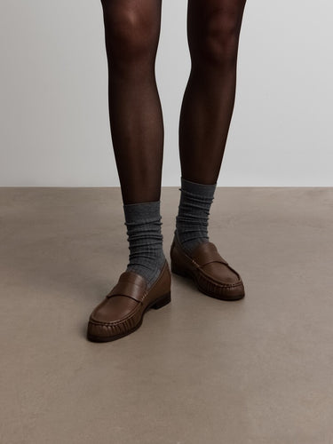 Лоферы из кожи