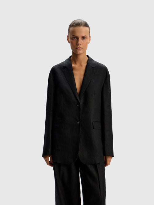 Жакет из плотного льна