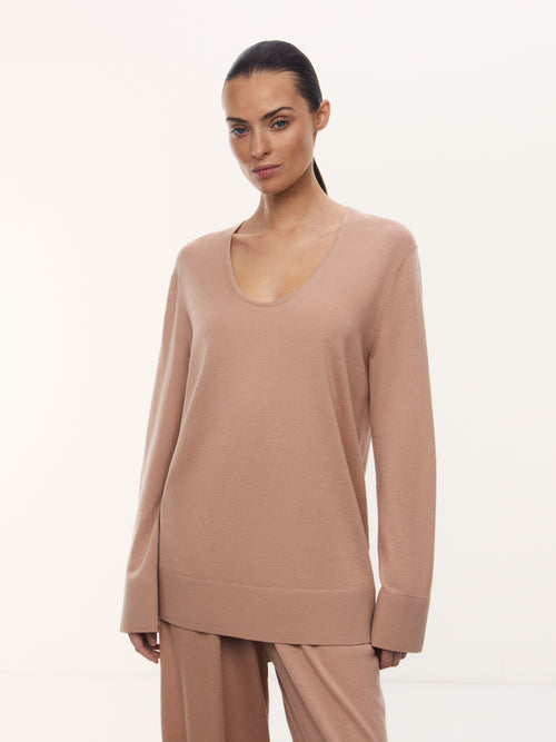 Джемпер Camelia из шерсти и шелка