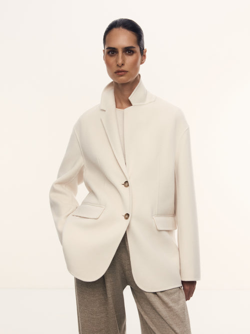 Пальто-пиджак из шерсти и кашемира