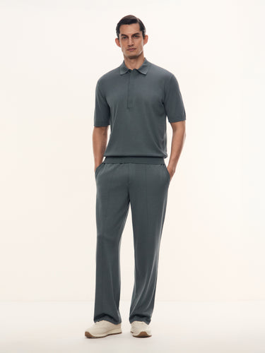 Джемпер-поло из шелка и хлопка