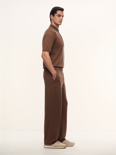 Джемпер-поло из шелка и хлопка