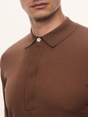 Джемпер-поло из шелка и хлопка