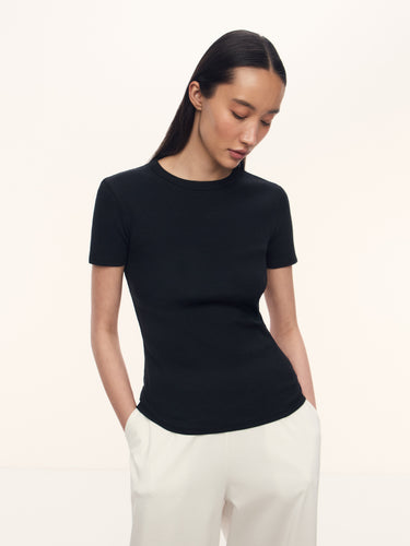 Футболка Fitted из хлопка и шелка