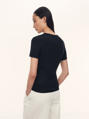 Футболка Fitted из хлопка и шелка