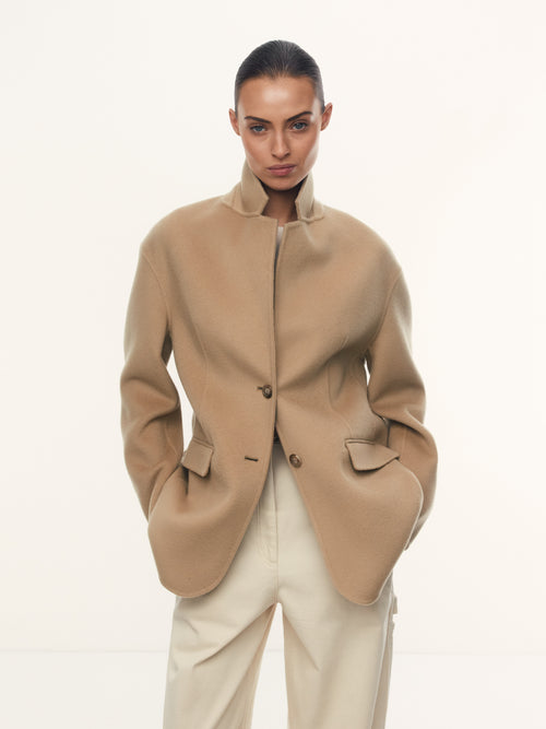 Пальто-пиджак из шерсти и кашемира