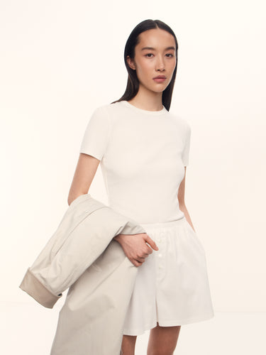 Футболка Fitted из хлопка и шелка