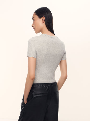 Футболка Fitted из хлопка и шелка