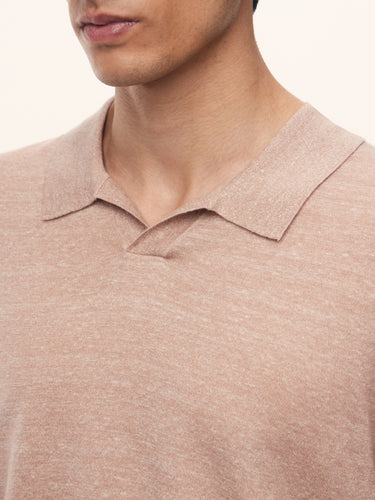 Джемпер-поло из шерсти и льна