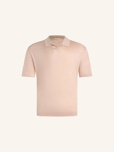 Джемпер-поло из шерсти и льна