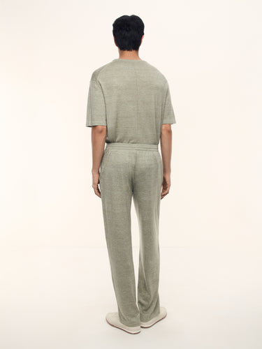 Брюки из шерсти и льна