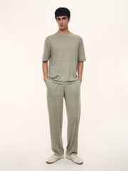 Брюки из шерсти и льна