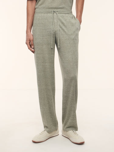 Брюки из шерсти и льна