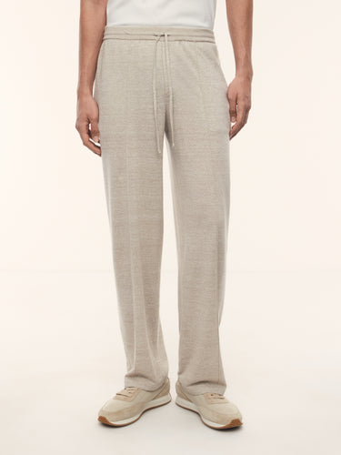 Брюки из шерсти и льна