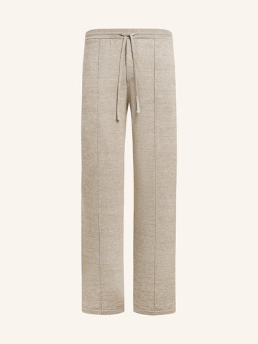 Брюки из шерсти и льна