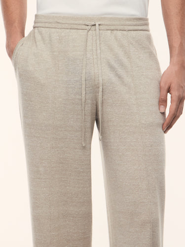 Брюки из шерсти и льна