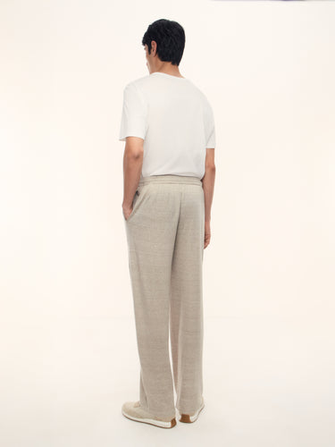 Брюки из шерсти и льна