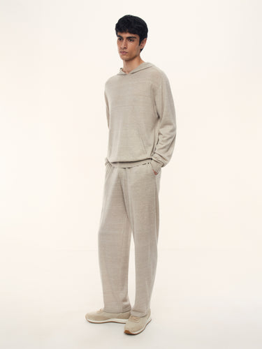 Брюки из шерсти и льна