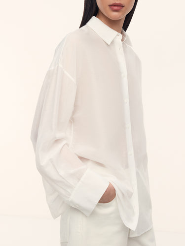 Рубашка Bureau из хлопка и шелка