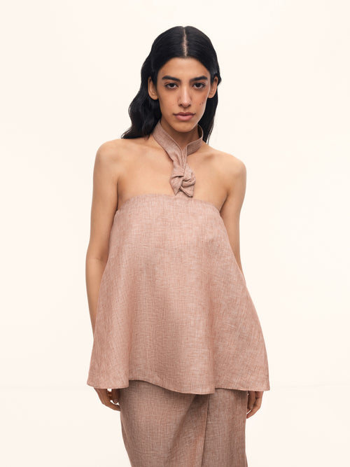 Топ Gelato из тонкого льна