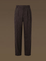 Брюки из шерсти, льна и шелка